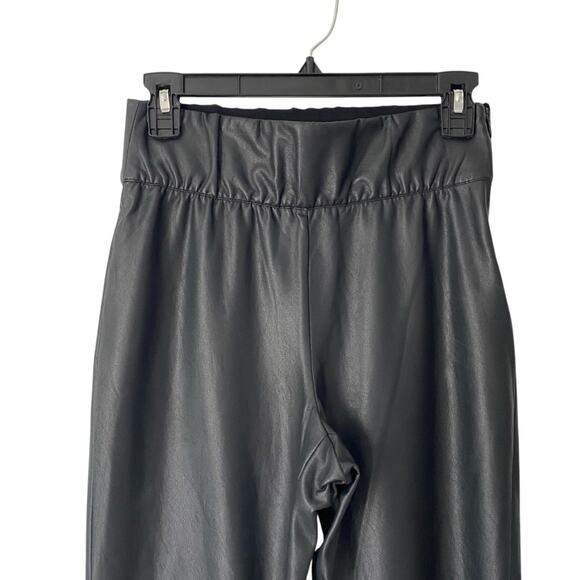 Brochu Walker Black Juniper Stretch Crop Pants faux Leather size small - Picture 3 of 9